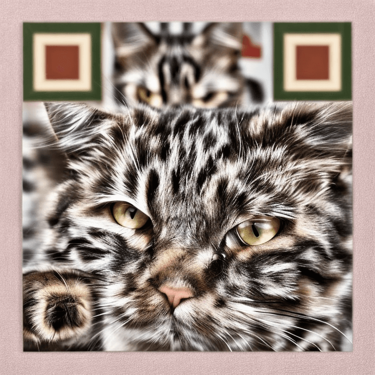 Cat themed artistic QR